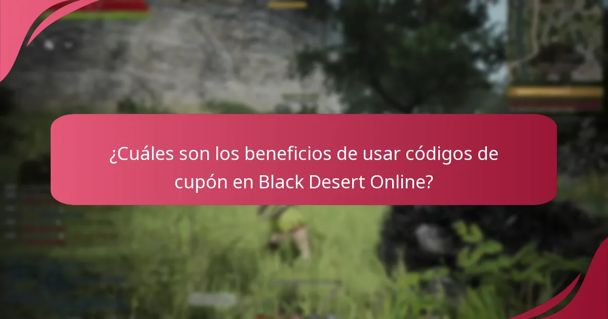 ¿Qué códigos de cupón están actualmente disponibles para Black Desert Online?